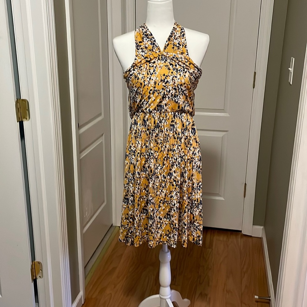 Yellow swing dress halter